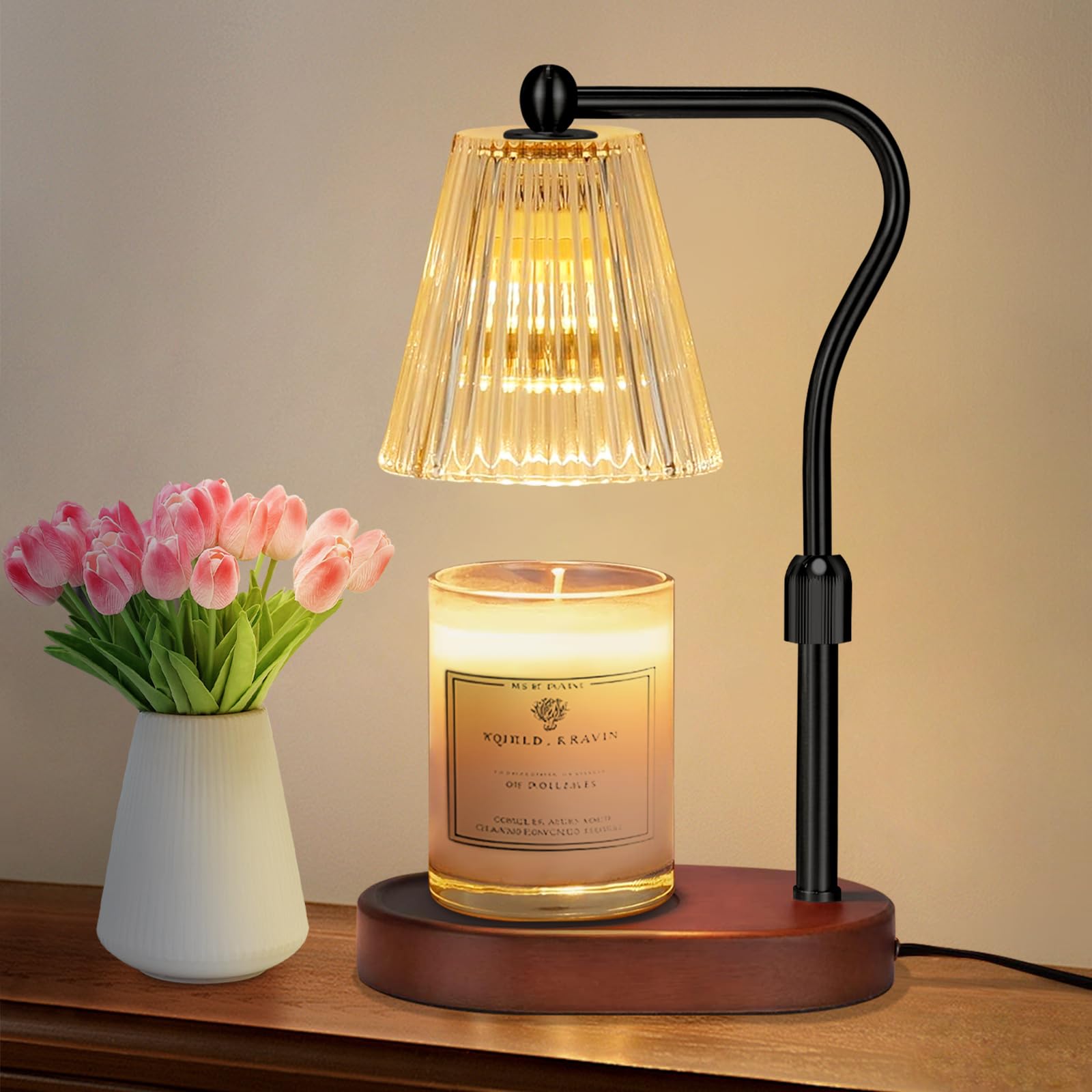 Candle Warmer Lamp with Timer and Dimmer Adjustable Height for Home Room Decor, Brithday Gifts for Women, Candle Warmer for Scented Jar Candles Mother's Day Gifts