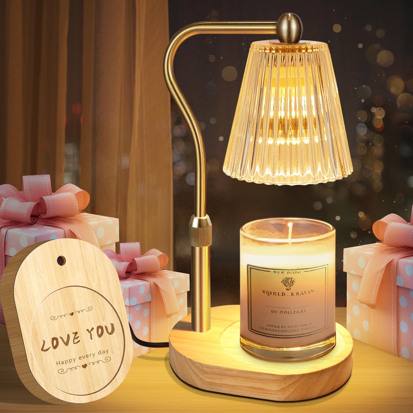 Candle Warmer Lamp with Timer and Dimmer Adjustable Height for Home Room Decor, Brithday Gifts for Women, Candle Warmer for Scented Jar Candles Mother's Day Gifts